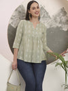 Peplum Style Collar Kurti (Handloom)