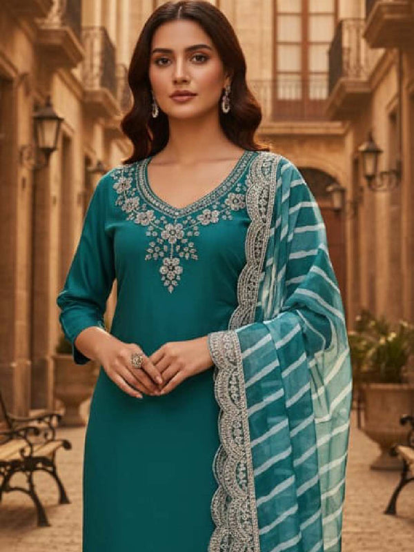 Kurta Dupatta Pant Set Cotton
